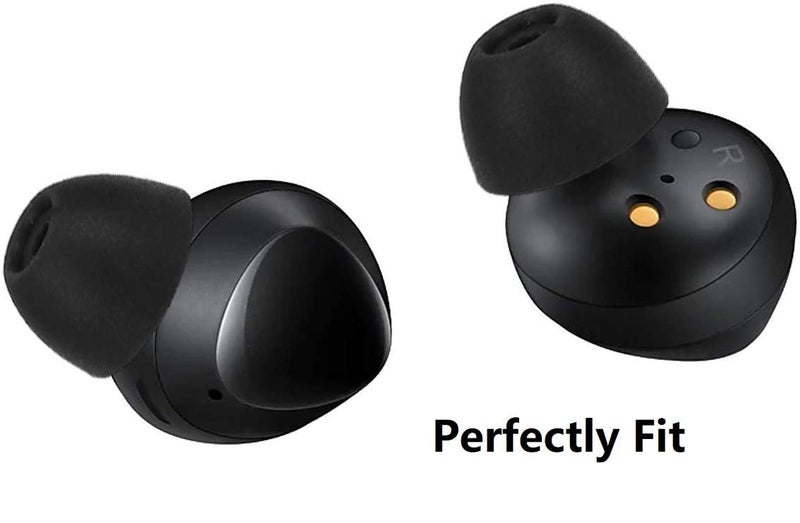 BLLQ for Samsung Galaxy Buds Ear Tips Wingtips 12 PCS Accessories, Silicone Earhooks Earbuds Cover Eargels Eartips for Galaxy Buds 2019, Black 12pcs - Image 2